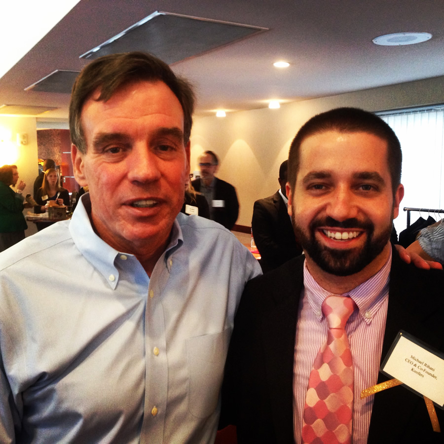 Co-Founder and CEO Michael and Senator Mark Warner